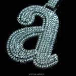 Iced Out Letter a Pendant Necklace Kendrick Lamar Inspired Hip Hop Chain (1)