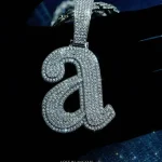 Iced Out Letter a Pendant Necklace Kendrick Lamar Inspired Hip Hop Chain