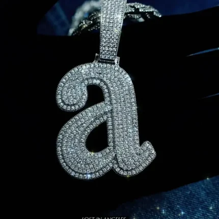 Iced Out Letter a Pendant Necklace Kendrick Lamar Inspired Hip Hop Chain