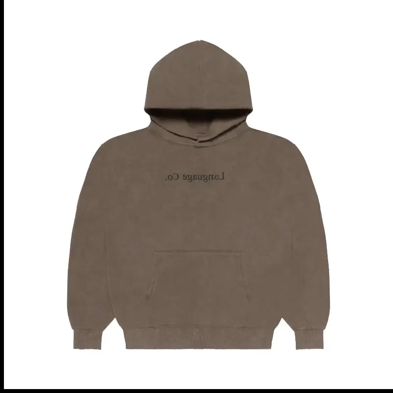 Mirror Language Co. Washed Brown Hoodie Mirror Language Co. Washed Brown Hoodie