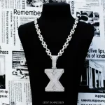 ced Out X Pendant Necklace Hip Hop Jewelry, Kendrick Lamar Inspired