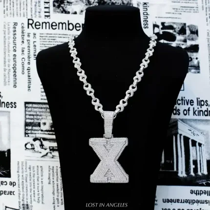 ced Out X Pendant Necklace Hip Hop Jewelry, Kendrick Lamar Inspired