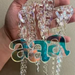 hunky Acrylic Initial Necklace Silver 'A' Pendant, 24 inch Chain A Minor Kendrick Lamar Inspired (2)